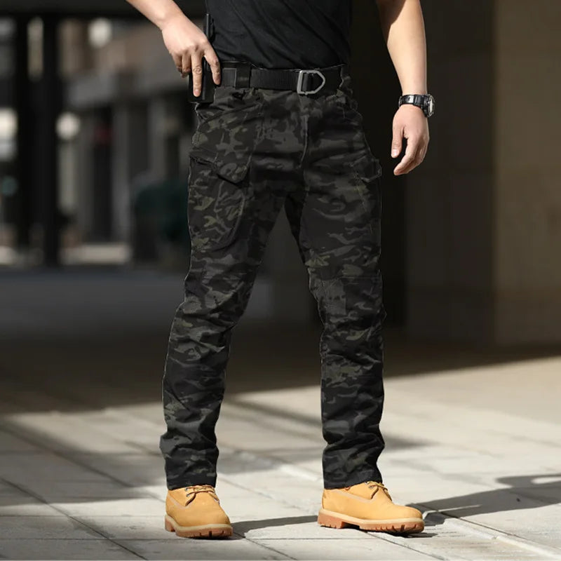 Herren Cargo Hose Taktisch – Outdoor Arbeitshose Multi-Taschen Stretch