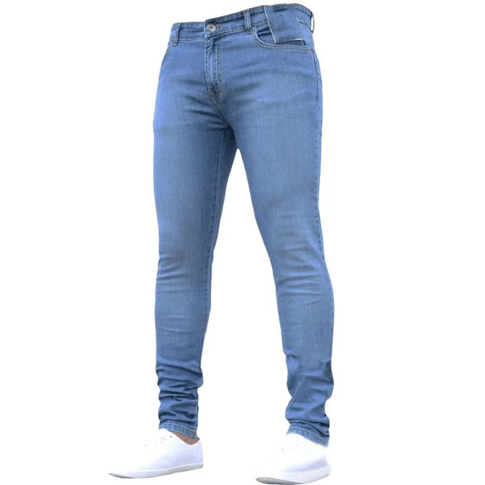 Herren Jeans Slim Fit Stretch – Vintage Wash Denim Hose für Arbeit & Freizeit