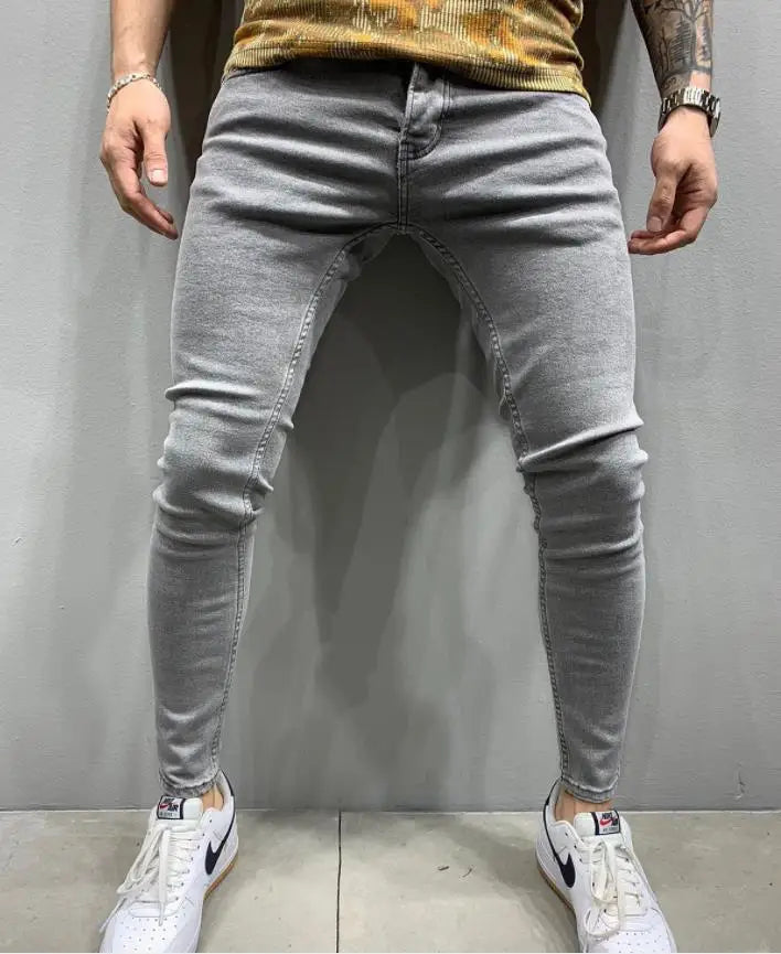 Herren Jeans Slim Fit Stretch – Vintage Wash Denim Hose für Arbeit & Freizeit