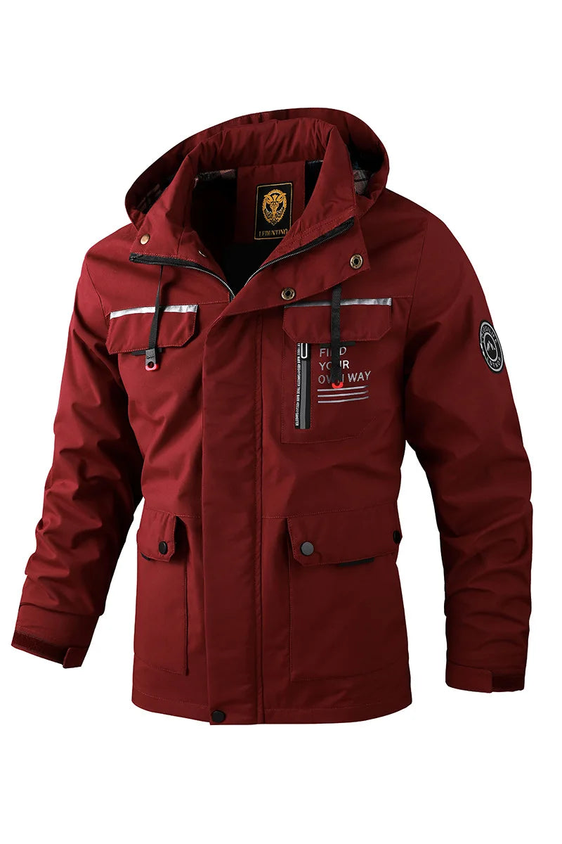 Veste imperméable d'extérieur pour homme – Coupe-vent softshell avec doublure polaire pour l'hiver