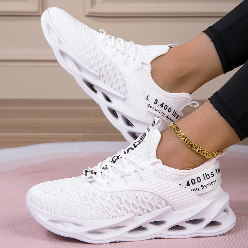 Baskets plates à plateforme pour femmes - Chaussures décontractées et tendance pour la course