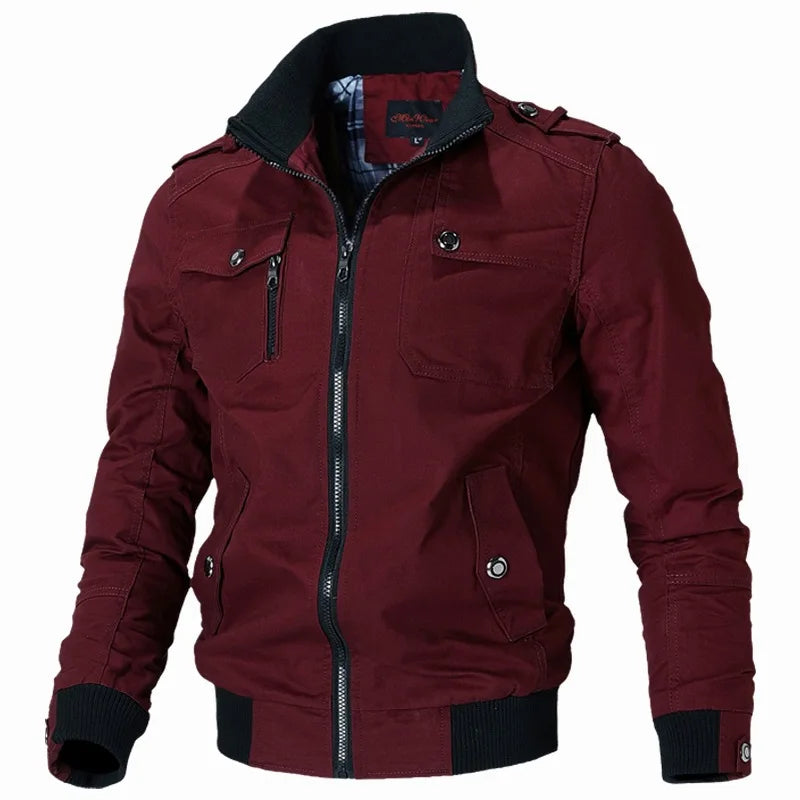 Herren Bomberjacke Leicht – Casual Windjacke mit Stehkragen für Frühling & Herbst