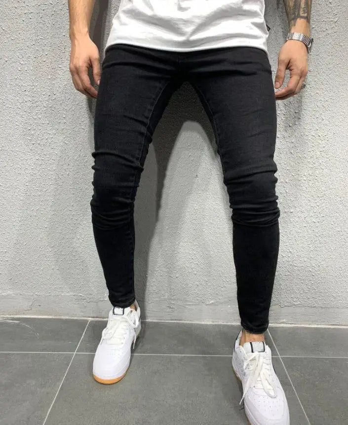 Herren Jeans Slim Fit Stretch – Vintage Wash Denim Hose für Arbeit & Freizeit