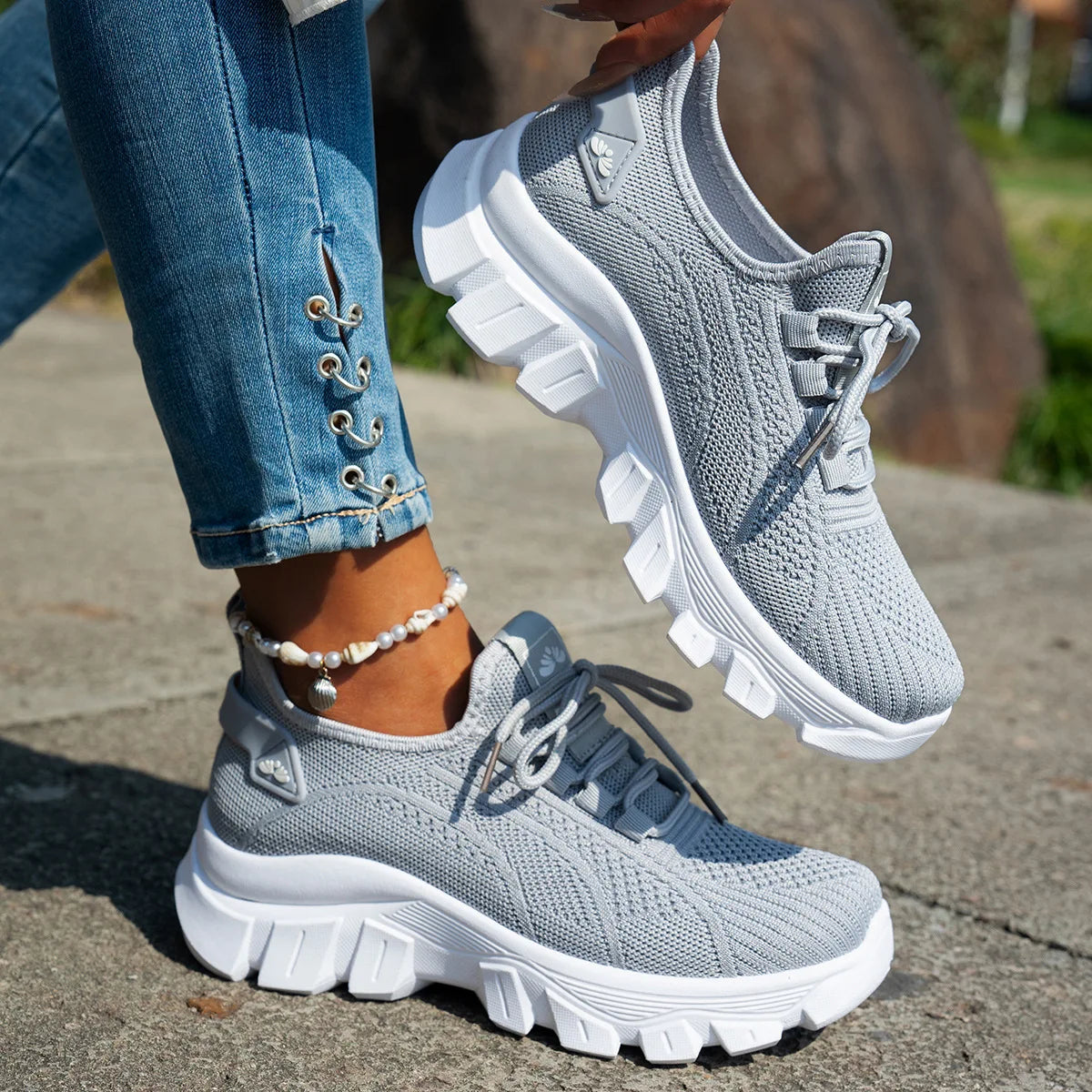 Chaussures en maille pour femmes - Chaussures décontractées légères et respirantes