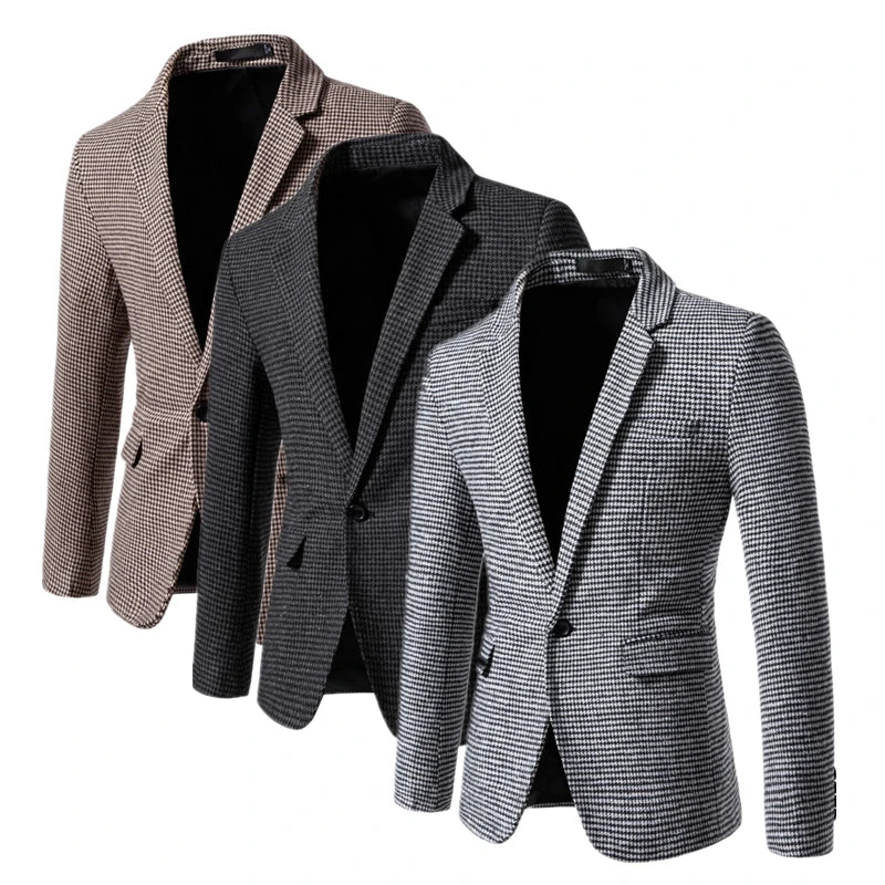 Herren Blazer Slim Fit – Casual Anzugjacke für Herbst & Business Casual