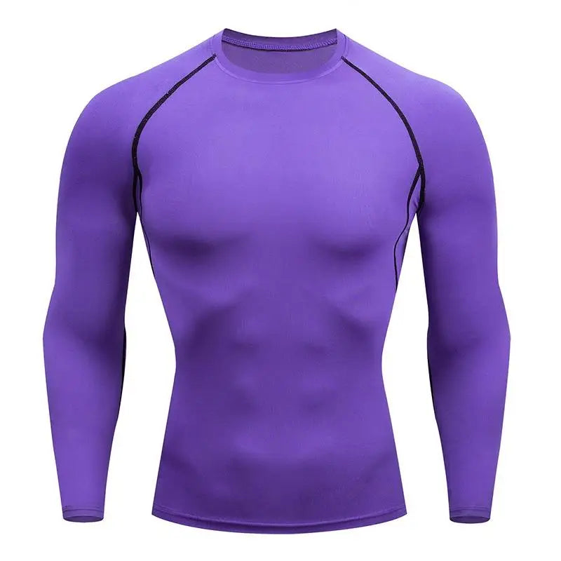 Herren Kompressionsshirt Langarm – Quick Dry Funktionsshirt für Fitness & Laufen