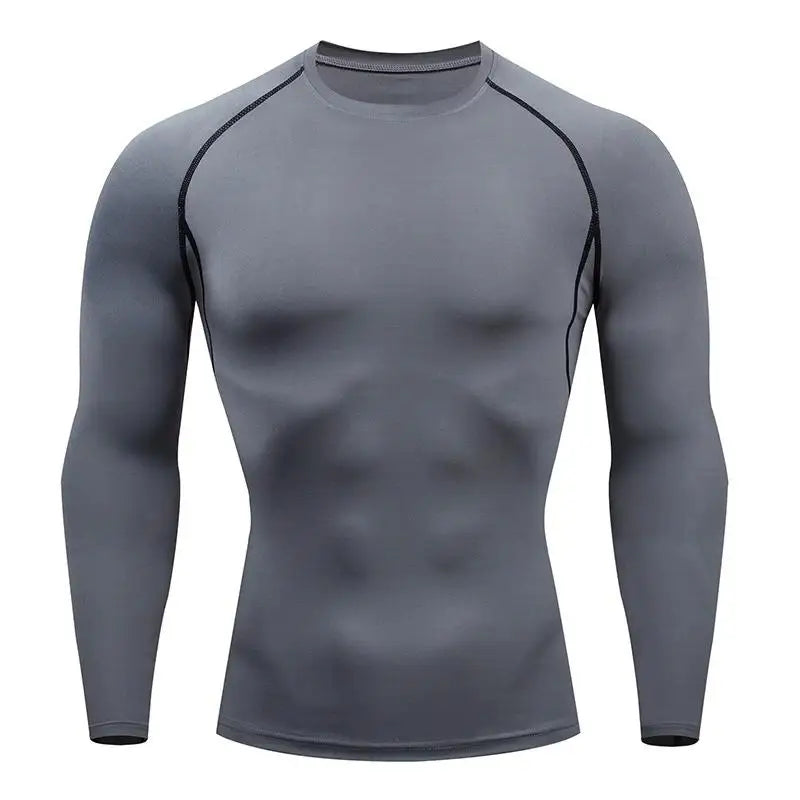 Herren Kompressionsshirt Langarm – Quick Dry Funktionsshirt für Fitness & Laufen