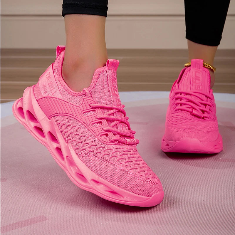 Baskets plates à plateforme pour femmes - Chaussures décontractées et tendance pour la course