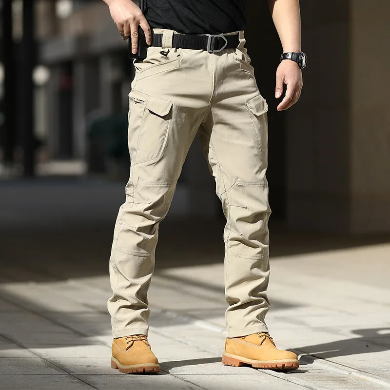 Men's Tactical Cargo Trousers – Outdoor Work Trousers with Multi-Pockets and Stretch