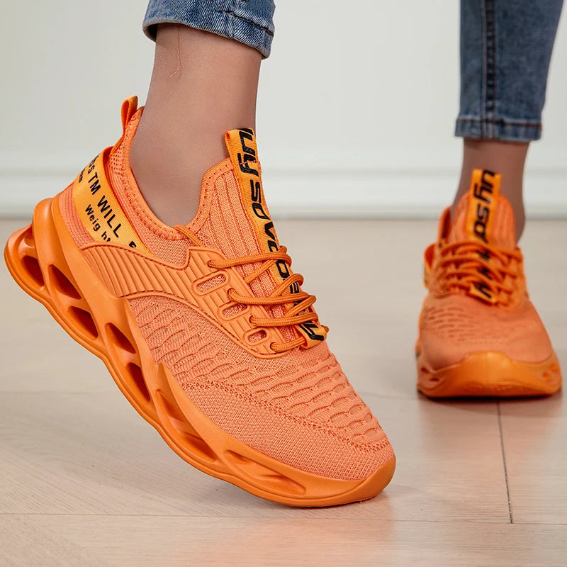 Baskets plates à plateforme pour femmes - Chaussures décontractées et tendance pour la course