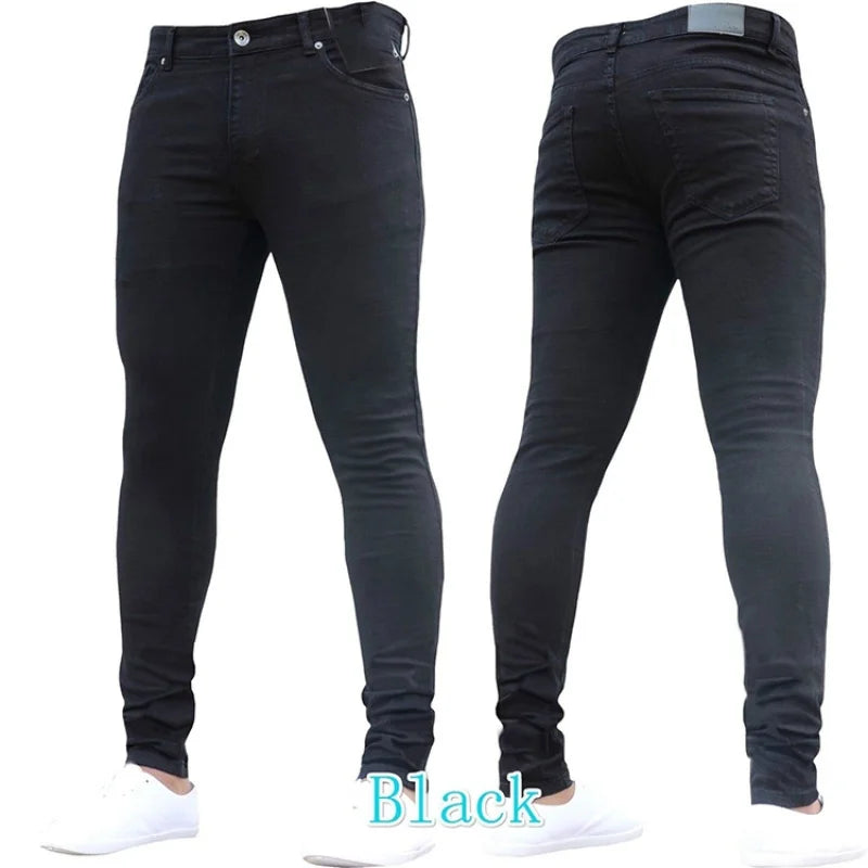 Herren Jeans Stretch Schwarz – Business Casual Denim Hose Regular Fit