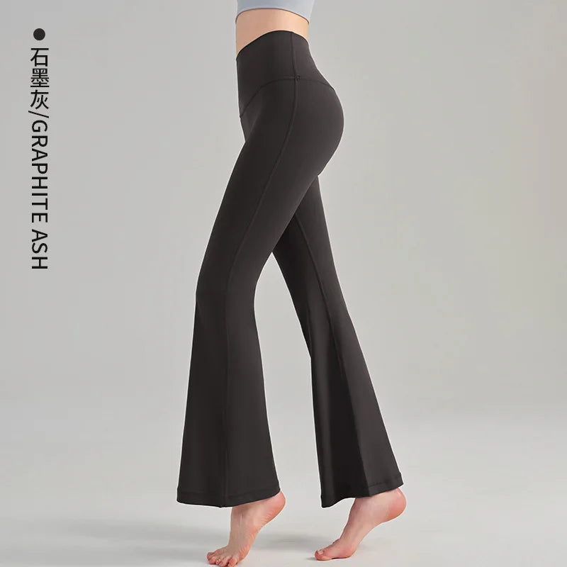 Damen Yoga Hose Flare High Waist – Po-formende Fitness Leggings