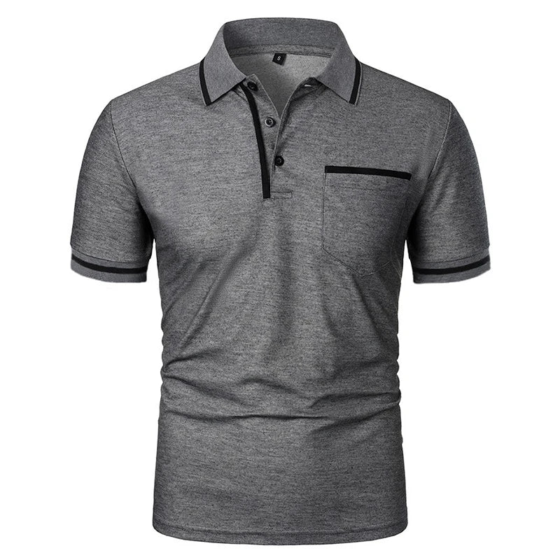 Herren Polo Shirt Kurzarm – Casual Poloshirt mit Brusttasche Atmungsaktiv