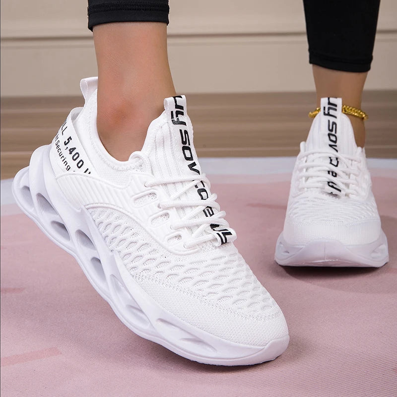 Baskets plates à plateforme pour femmes - Chaussures décontractées et tendance pour la course