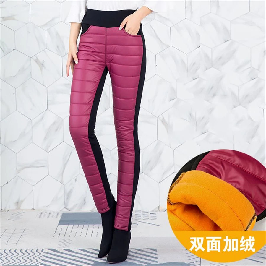 Damen Winter Leggings Gefüttert – Warme High Waist Jogginghose Fleece