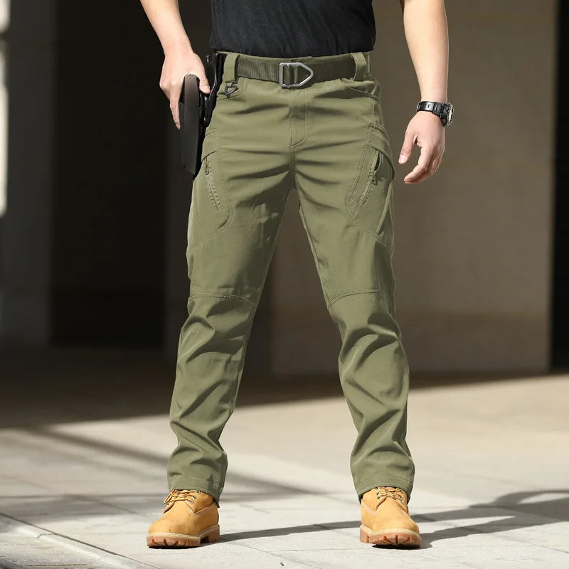 Men's Tactical Cargo Trousers – Outdoor Work Trousers with Multi-Pockets and Stretch