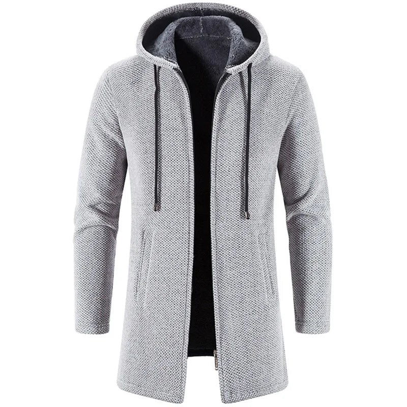 Sweat à capuche oversize pour homme – Veste sweat-shirt d'hiver avec fermeture éclair et capuche
