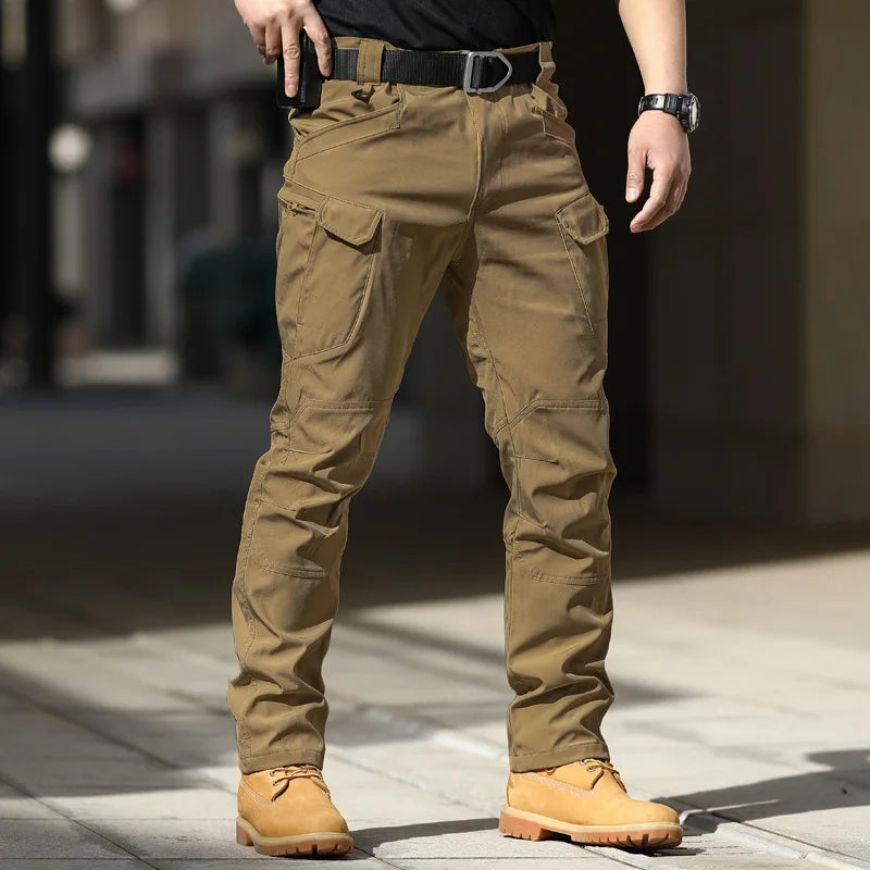 Men's Tactical Cargo Trousers – Outdoor Work Trousers with Multi-Pockets and Stretch