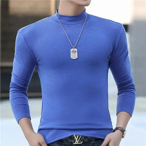 Herren Langarmshirt Hoher Kragen – Thermal Shirt für Herbst & Winter
