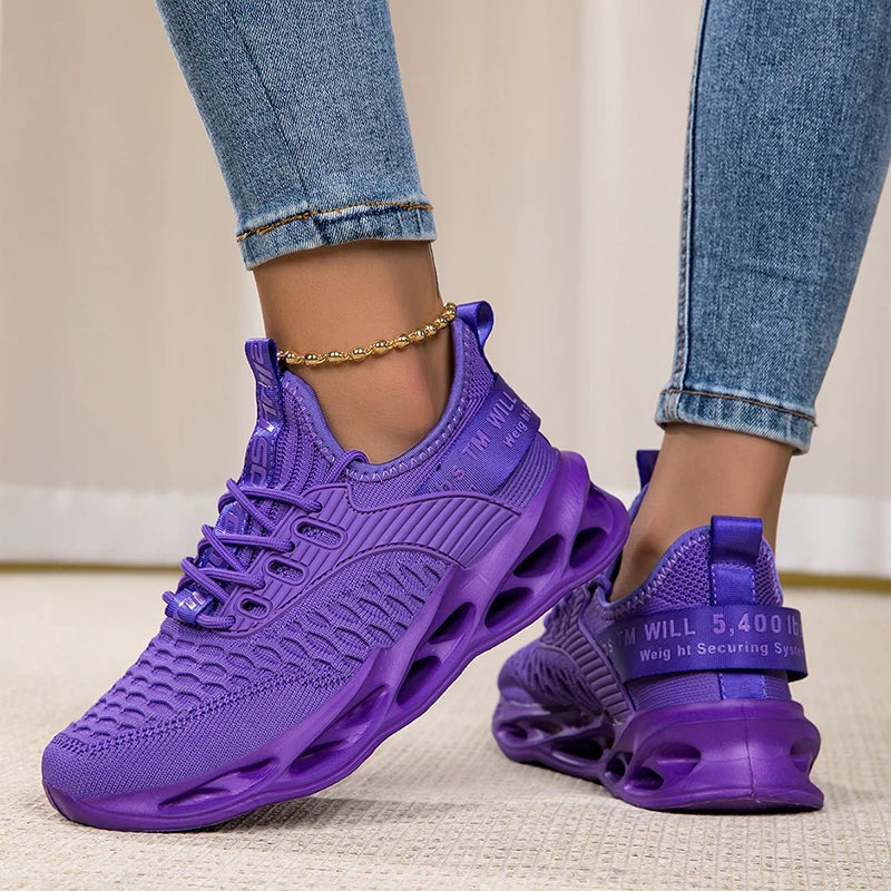 Baskets plates à plateforme pour femmes - Chaussures décontractées et tendance pour la course