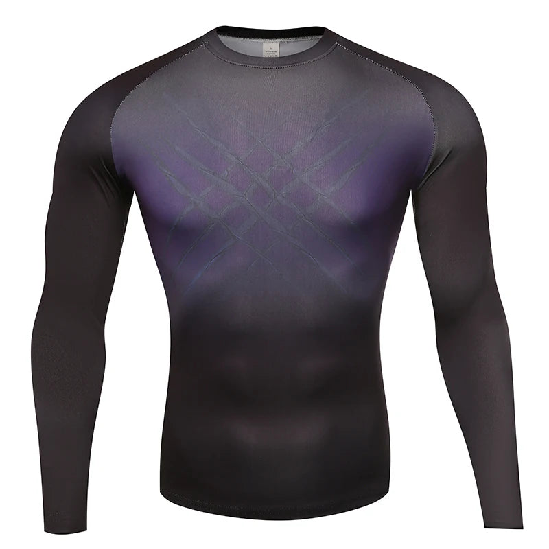 Herren Kompressionsshirt Langarm – Rashguard für Fitness, Gym & Laufen
