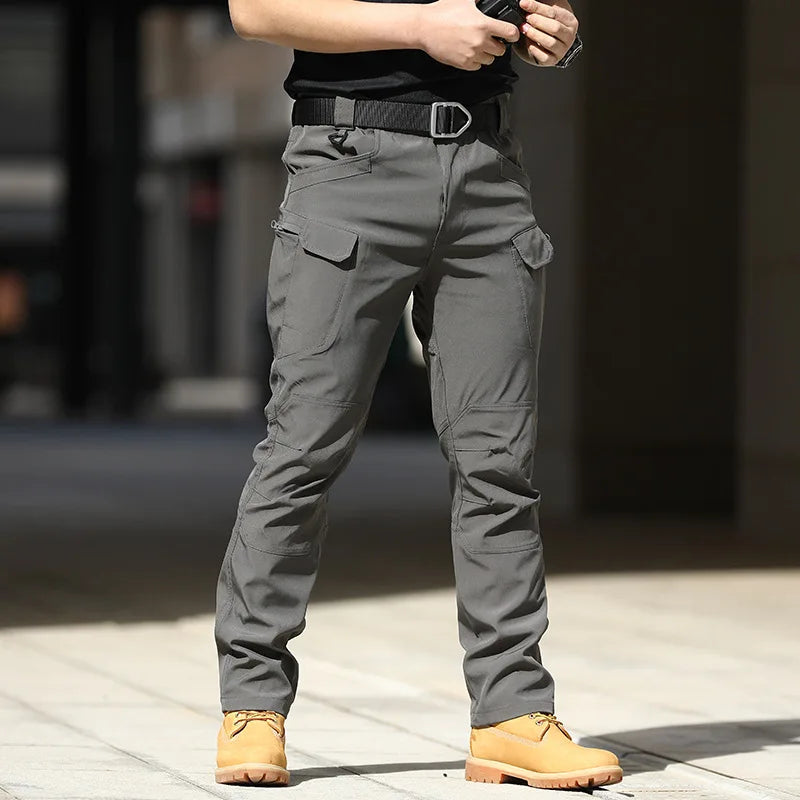 Men's Tactical Cargo Trousers – Outdoor Work Trousers with Multi-Pockets and Stretch