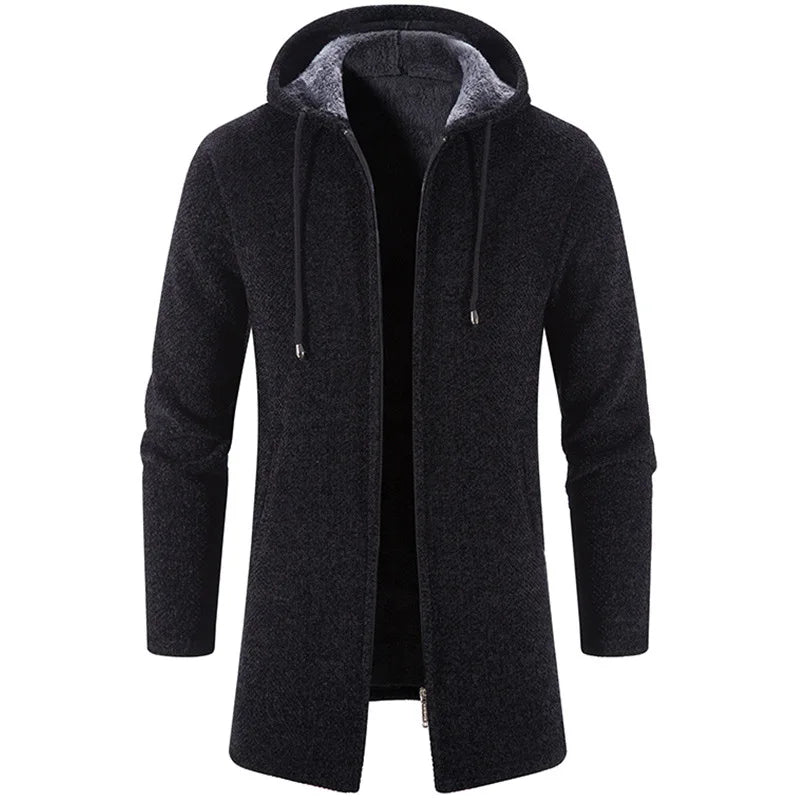 Herren Hoodie Oversize – Winter Sweatshirt Jacke mit Reißverschluss & Kapuze