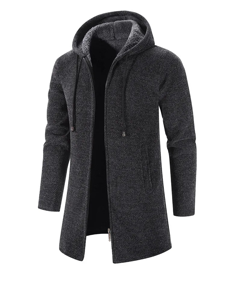 Sweat à capuche oversize pour homme – Veste sweat-shirt d'hiver avec fermeture éclair et capuche