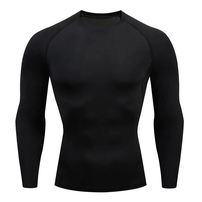 Herren Kompressionsshirt Langarm – Quick Dry Funktionsshirt für Fitness & Laufen