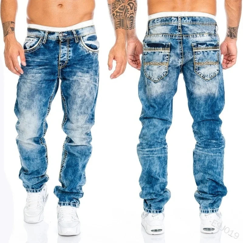 Herren Jeans Stretch Schwarz – Business Casual Denim Hose Regular Fit