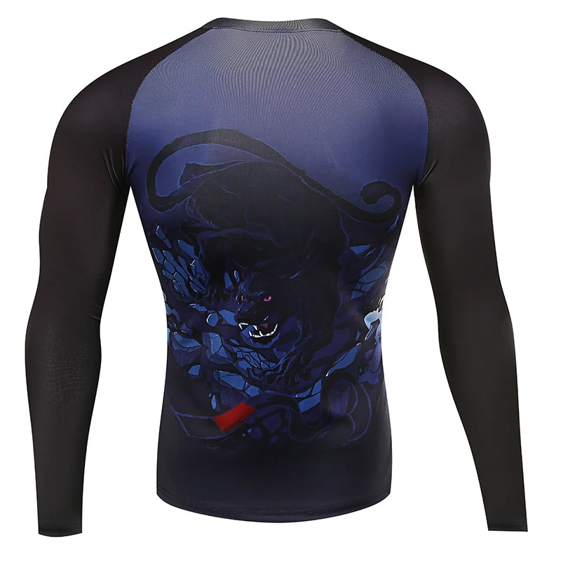 Herren Kompressionsshirt Langarm – Rashguard für Fitness, Gym & Laufen