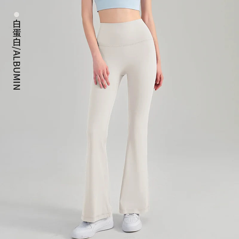 Damen Yoga Hose Flare High Waist – Po-formende Fitness Leggings